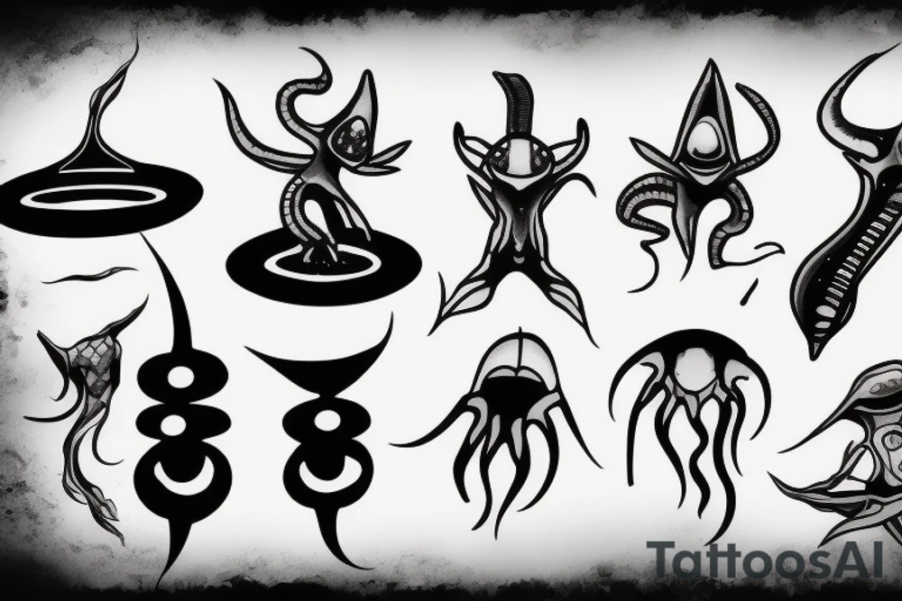Alien abduction tattoo idea