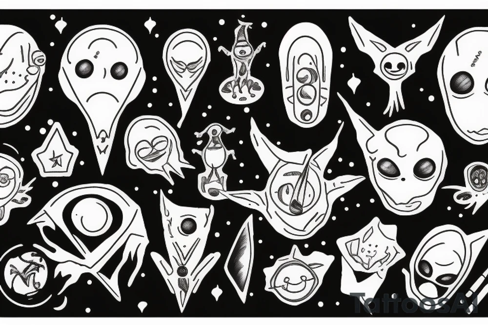 Alien abduction tattoo idea