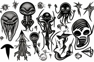 Alien abduction tattoo idea
