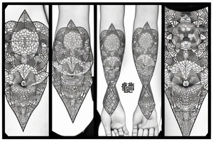 全無 but mirrored tattoo idea