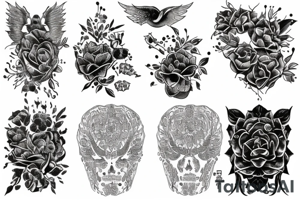 全無 but mirrored tattoo idea