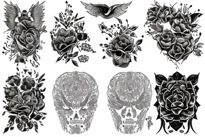 全無 but mirrored tattoo idea