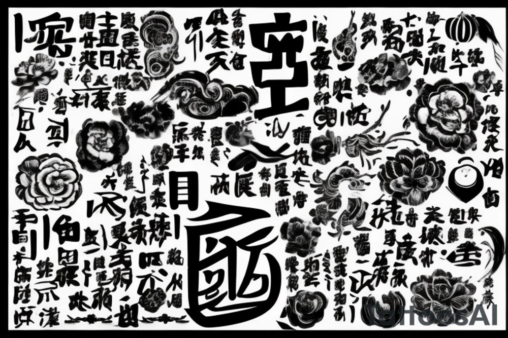 全無 (quán wú) is a Chinese phrase that can be translated as "completely without," "totally lacking," or "utterly absent." tattoo idea