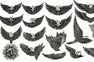 The Word Mom with Wings tattoo idea