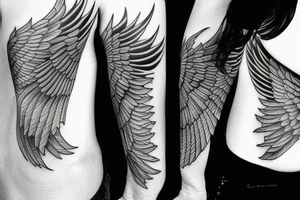 The Word Mom with Wings tattoo idea