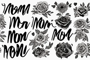 The Word Mom tattoo idea
