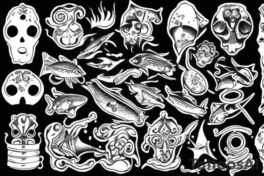 diver found treasure tattoo idea