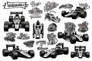 Formula 1 Car tattoo idea