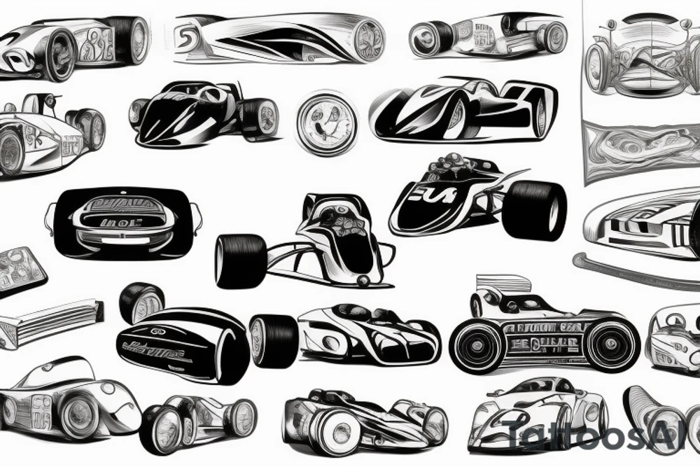 Racing Car and Ambulance tattoo idea