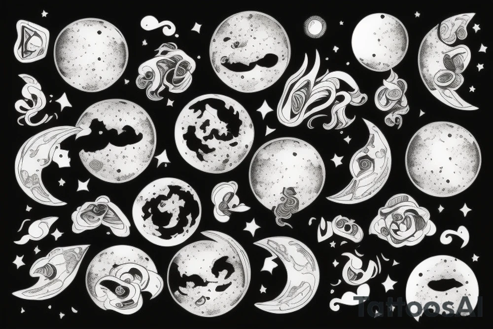 We are different like the moon and the sun but together we are incredible tattoo idea