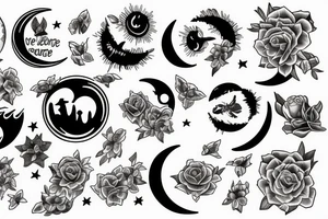 We are different like the moon and the sun but together we are incredible tattoo idea