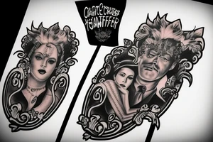 create ma a tattoo related to classic cinema and gangsters tattoo idea