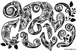 The letter L with daisies tattoo idea
