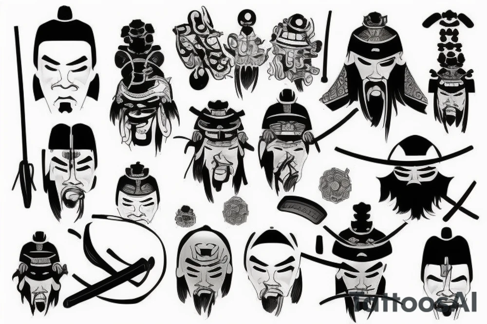 Japanese samurai tattoo idea