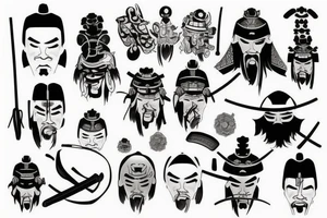 Japanese samurai tattoo idea