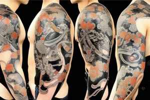 Japanese samurai tattoo idea