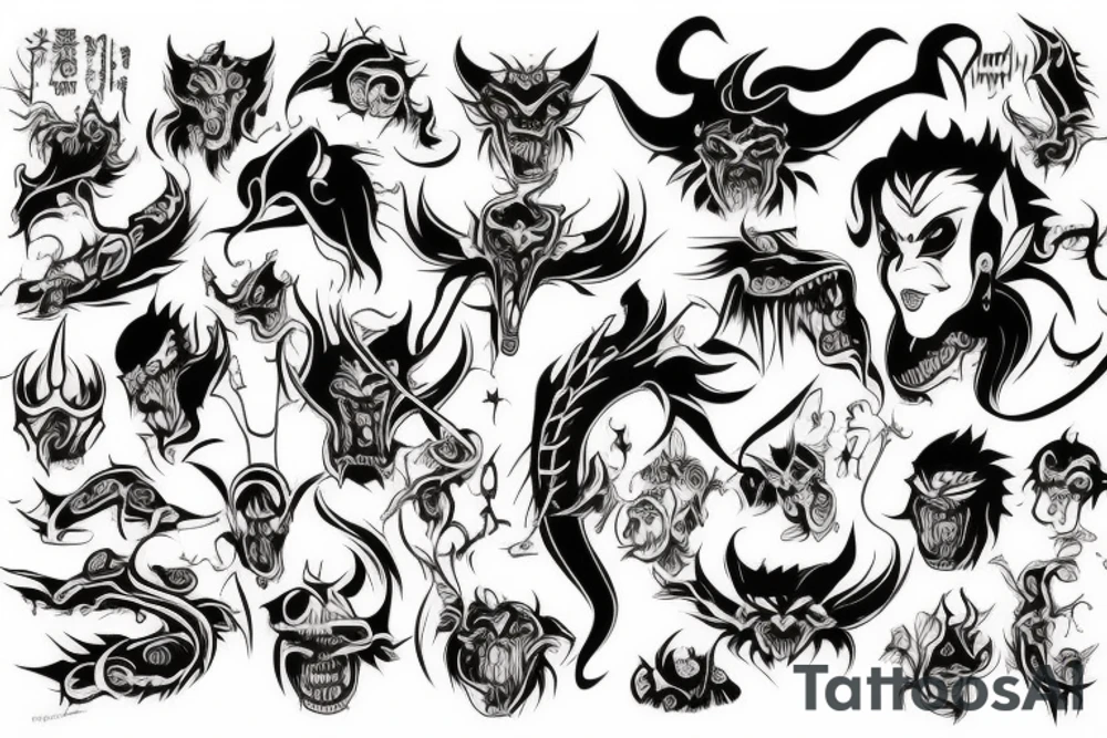 Demon tattoo idea