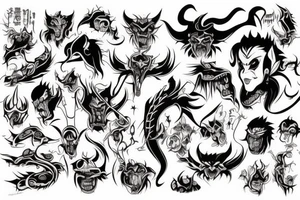 Demon tattoo idea