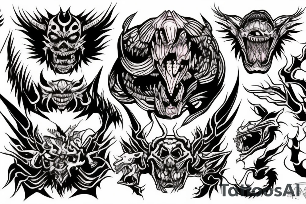 Demon tattoo idea