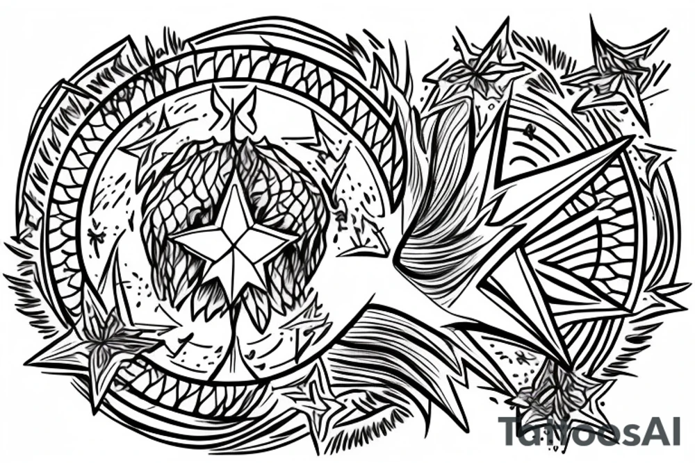 morning star with the fire tattoo idea