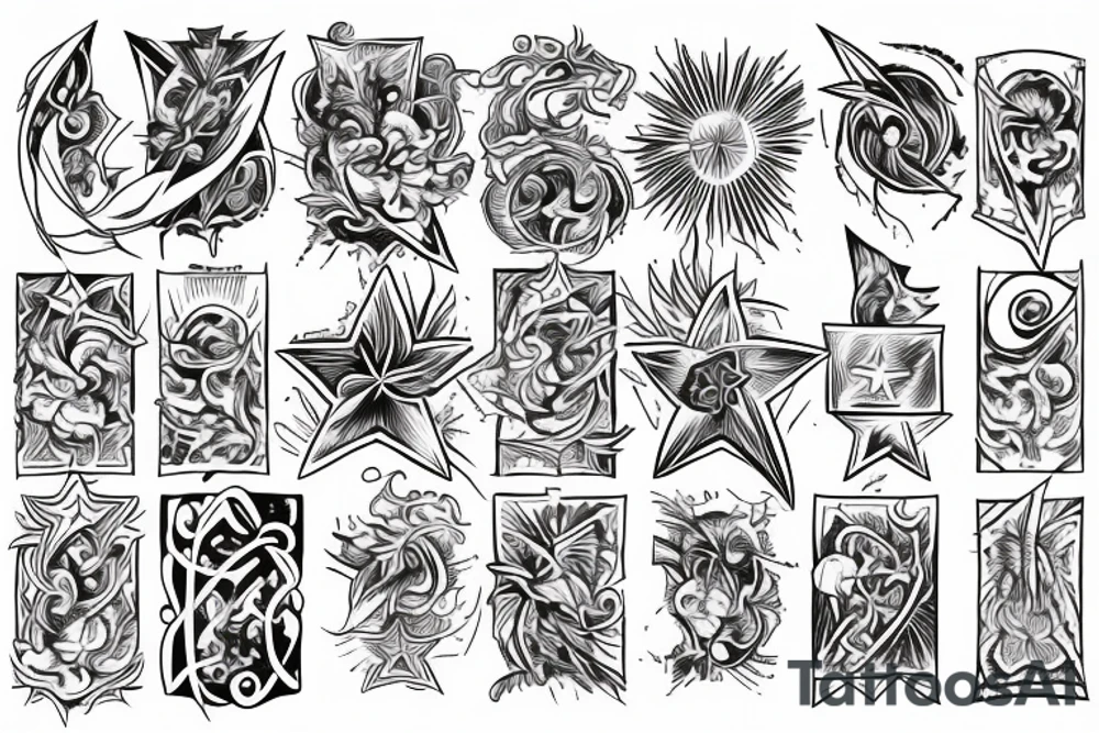 morning star with the fire tattoo idea