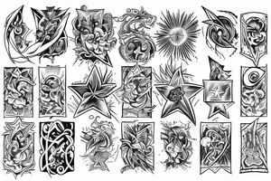 morning star with the fire tattoo idea