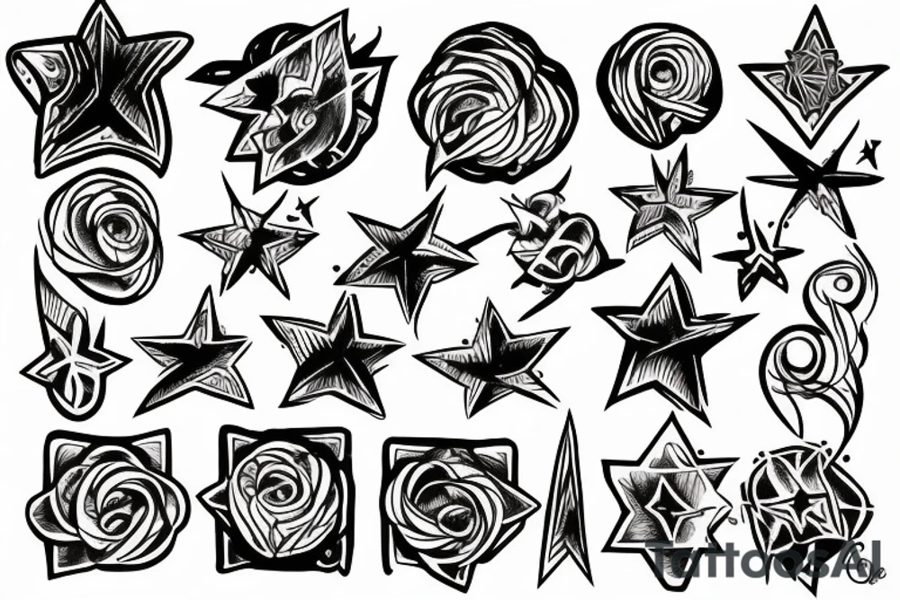 morning star around the fire tattoo idea