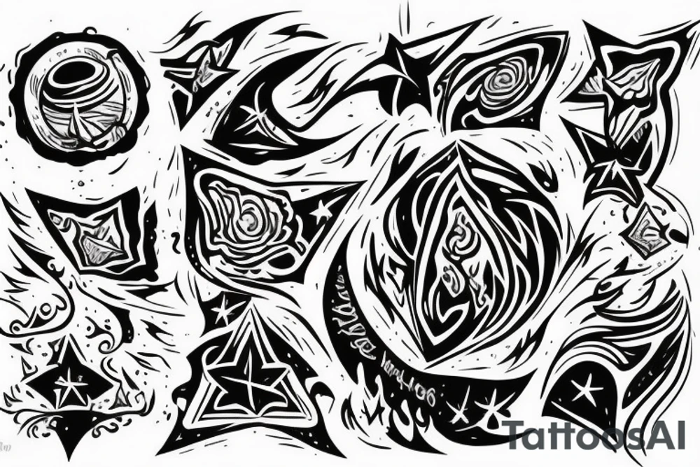 morning star around the fire tattoo idea