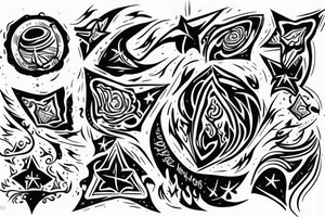 morning star around the fire tattoo idea