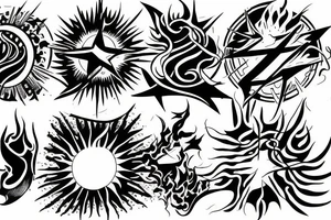 morning star around the fire tattoo idea
