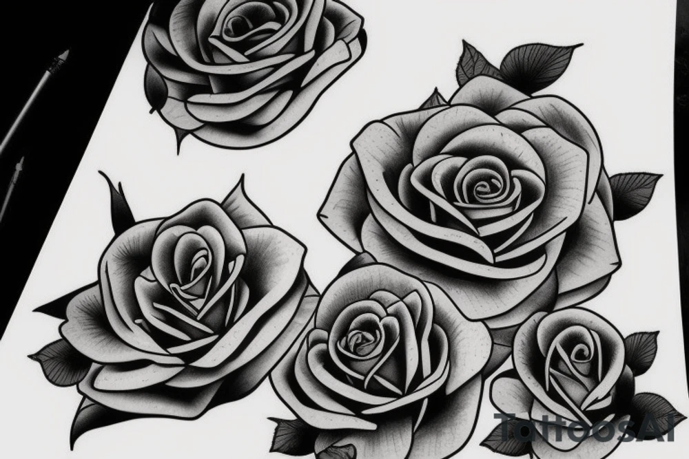Many roses tattoo idea