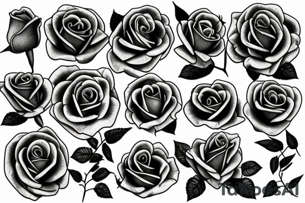 Many roses tattoo idea