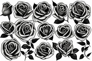 Many roses tattoo idea