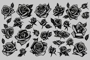 Many roses tattoo idea