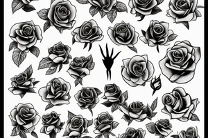 Many roses tattoo idea