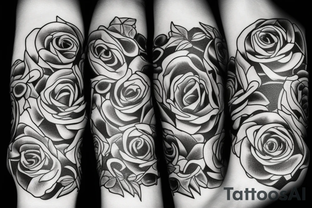 Many roses tattoo idea