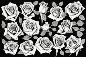 Many roses tattoo idea