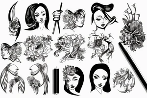 Woman getting choked tattoo idea