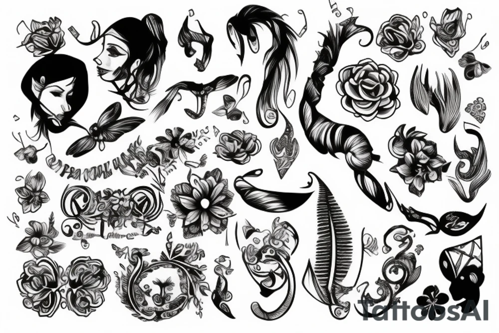 Woman choked tattoo idea