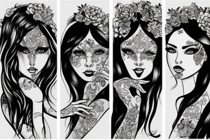 Beautiful girl tattoo idea