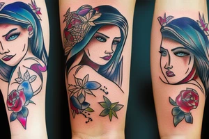 Beautiful girl tattoo idea