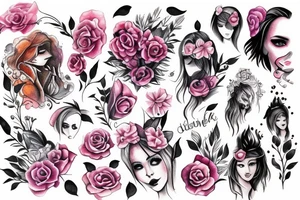 Beautiful girl tattoo idea