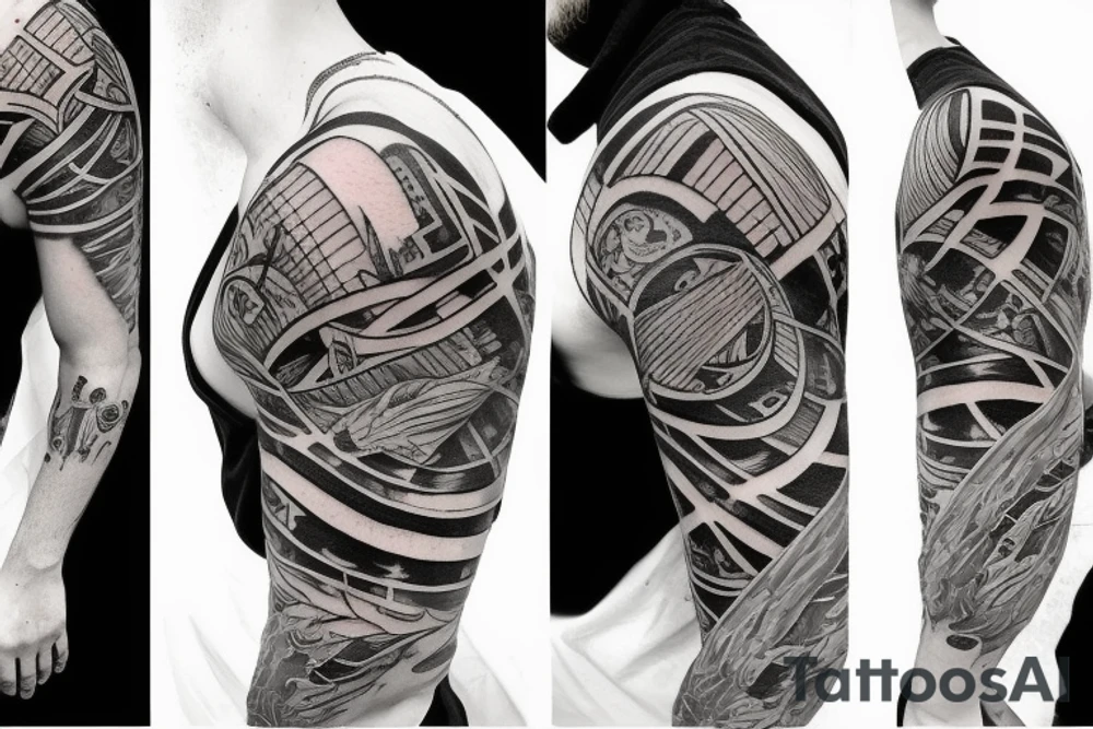 upside down torch tattoo idea