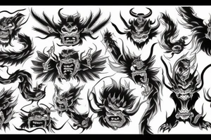japanese demon tattoo idea