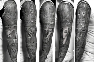 half sleeve with egyptian style, god, anubis, whatever tattoo idea