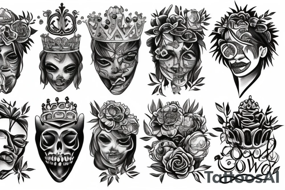 Crown of marigolds tattoo idea
