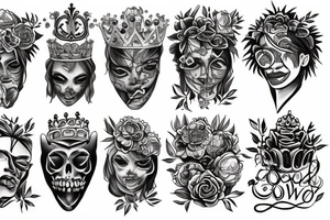 Crown of marigolds tattoo idea