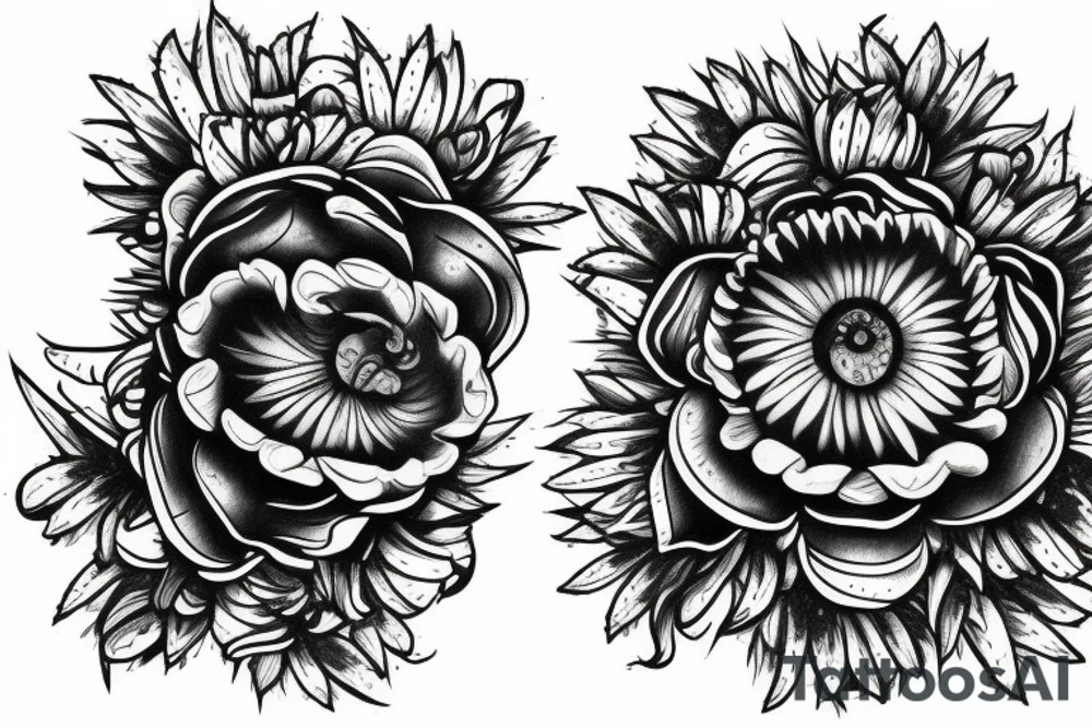 Crown of marigolds tattoo idea