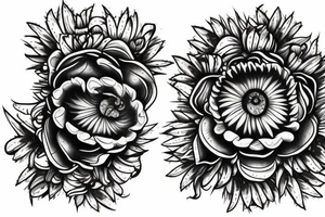 Crown of marigolds tattoo idea