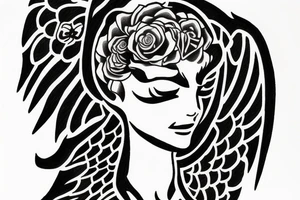 Angel tattoo wifh NPM tattoo idea